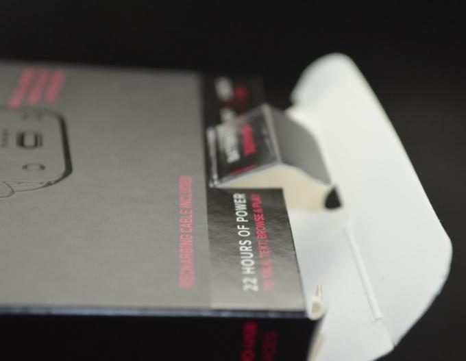 Glossy Spot UV Portable Charger Packaging Boxes Environmental Friendly