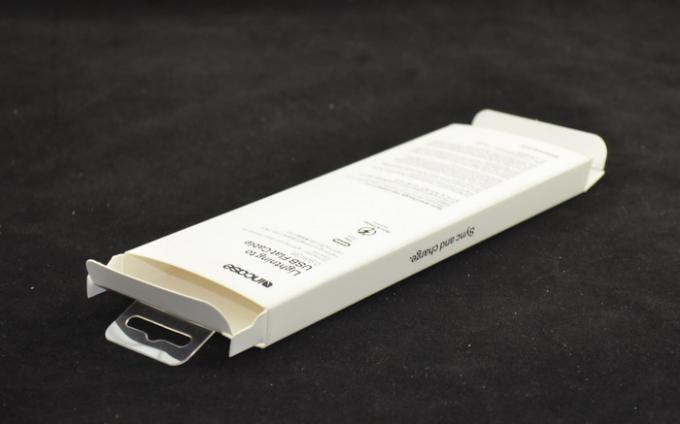 Profesional Cell Phone USB Cable Box Paper Packing CMYK Color ZY-002