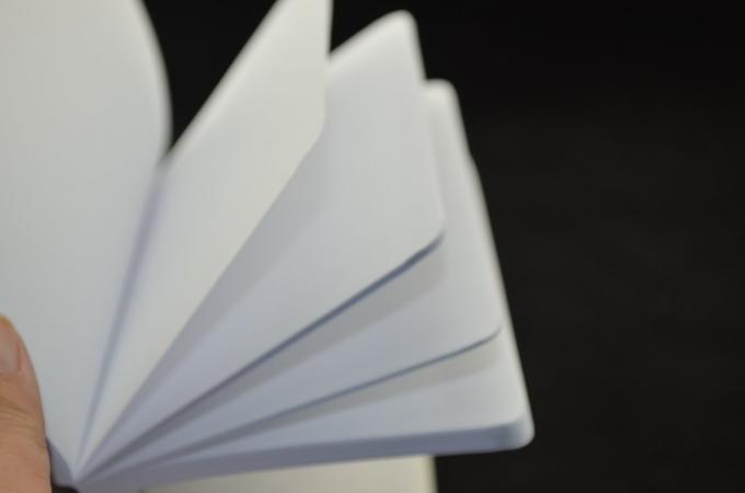Elastic Band White Custom Hardcover Notebooks With Paper Card Cover