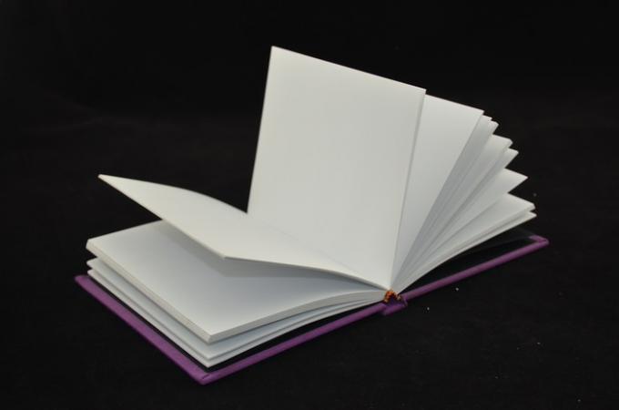 Fabric Customized Purple Paper Notebook Recyclable SGS RoHs Certification