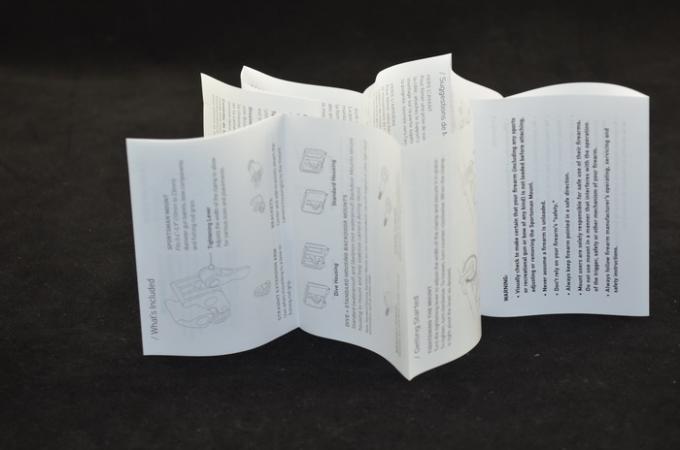 Foldable Manual Guide Booklet , Manual Instruction Book SGS RoHs Certification