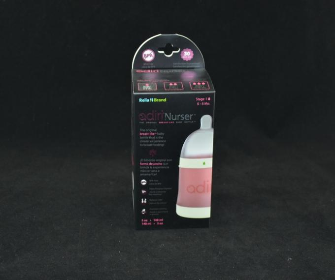 Laser Paper Printing Baby Care Package Box Customized Black SGS RoHs Certification