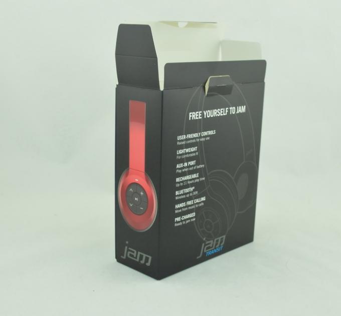 Spot UV Gloss Bluetooth Headset Paper Box Package , Bluetooth Headset Packaging