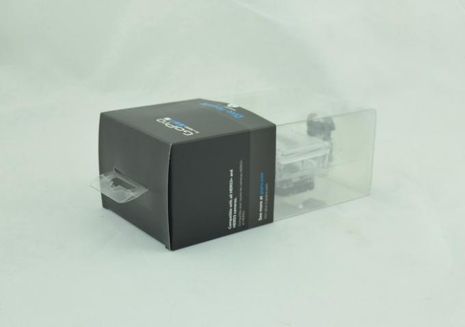 Folding GoPro Electronic Accessories Packaging , Transparent Packaging Box