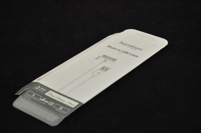 SCOSCHE 30-pin USB Cable Micro Packaging Box With Plastic Hanger