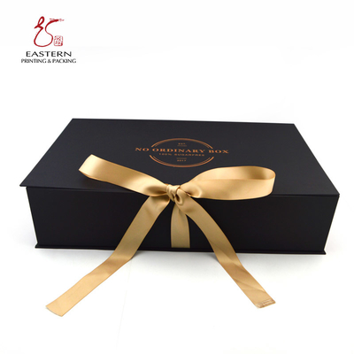 Custom Printed Paperboard Packaging Box with Ribbon Closure