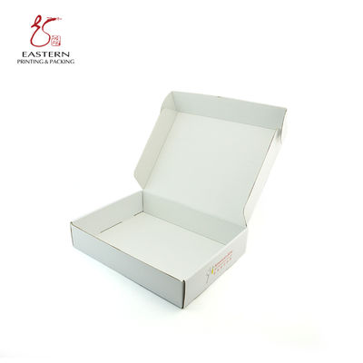 Logo Printed Customized White Corrugated Cardboard Shipping Boxes Folders Type for Safe Packaging