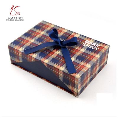 Custom Decorated Cardboard Scarf Packaging Small Gift Boxes With Ribbon
