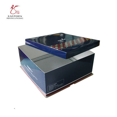 Colourful 350gsm Cardboard Personalised Cake Boxes , Pastry Packaging Box With Lid