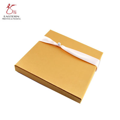 custom wedding gift SGS Cardboard Craft Boxes With Silk Ribbon