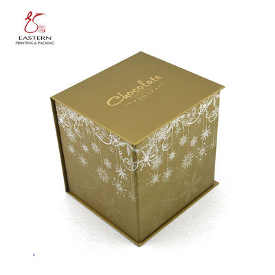 Foldable Christmas 1250gsm Square Cardboard Gift Boxes For Chocolate