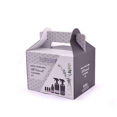 Recyclable Custom Size Cardboard Boxes , Milk Cardboard Box With Paper Handle