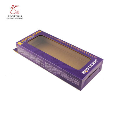 Purple Color 300gsm Corrugated Paper Box With Hang Hole