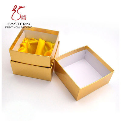 Luxury Gold Color Handmade  120gsm Candle Packaging Box With Silk Insert