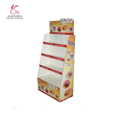 CMYK Printing Foldable Corrugated Display Stand For Supermarket Retail