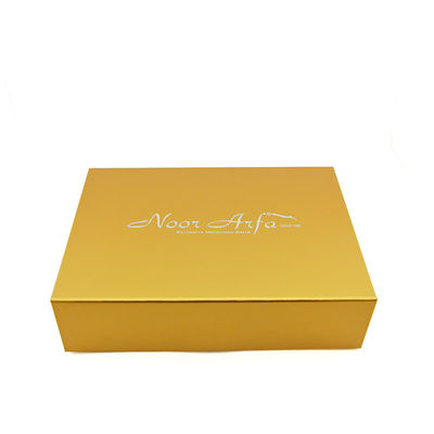 Luxury Foldable Gold Hard Cardboard Gift Boxes Custom Logo