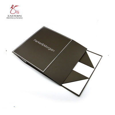 Flat Pack Folding SGS Approve Hard Cardboard Gift Boxes With Silver Logo