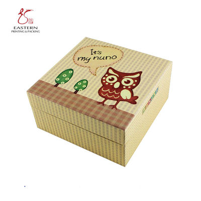 Cartoon Pattern Recycled Cardboard Gift Boxes With Envelope Insert