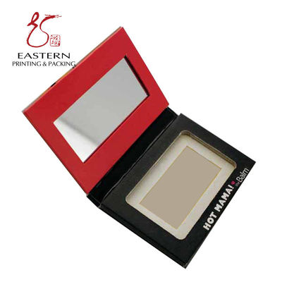 Rigid Pantone Printing 350gsm  Cardboard Eyeshadow Palette Packaging With Mirror