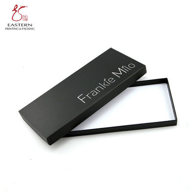 Black Color 60mm Width Paperboard Packaging Box With Lid And Base