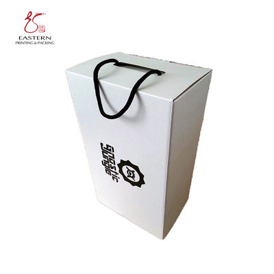 White Recycled Shoes Packaging Folding Cardboard Boxes CMYK Printing