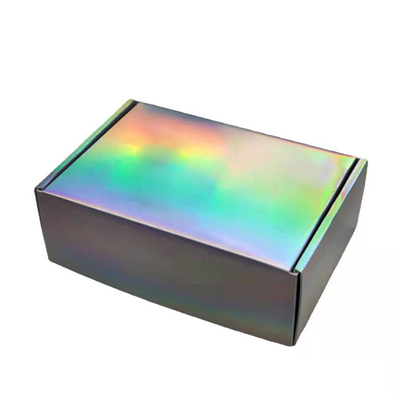 Silver Holographic Paper Corrugated Mailer Box Recyclable