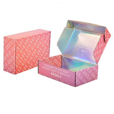 Silver Holographic Paper Corrugated Mailer Box Recyclable