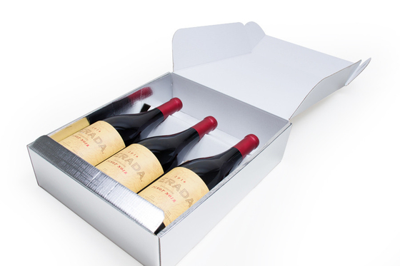 Corrugated Cardboard Wine Bottle Gift Boxes Customized Logo