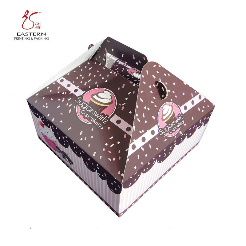Pantone Color 4inch Cake Packaging Boxes , Cardboard Boxes For Baked Goods