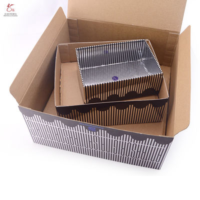 Flat-Packed Silver Packaging Box | Corrugated Paperboard with Optional Lamination