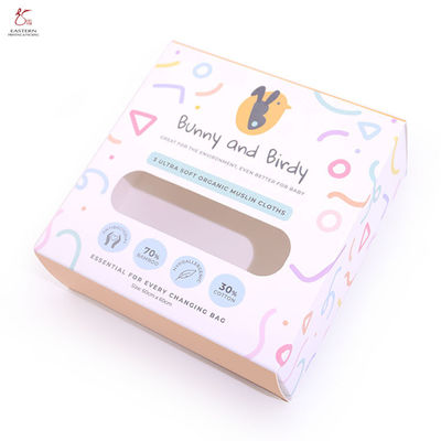 Custom Printed Cardboard Boxes With Clear Window | Baby Clothes Packaging Box Manufacturers