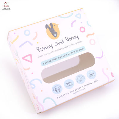 Custom Printed Cardboard Boxes With Clear Window | Baby Clothes Packaging Box Manufacturers