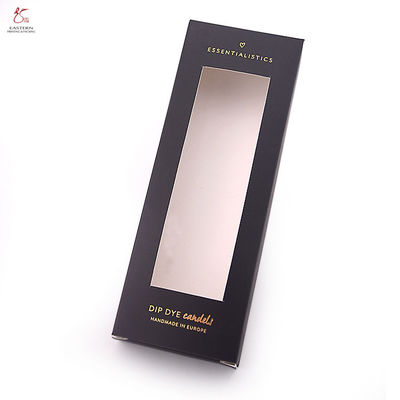 Custom Printed Black Cardboard Boxes With Clear Window | Carboard Dispaly Packaging Box