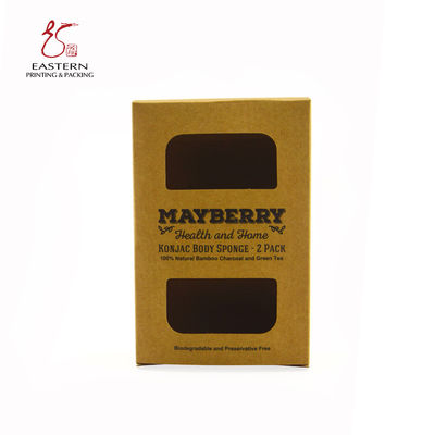 Custom Printed Kraft Cardboard Boxes with Window | Customized Cosmetic Packaging Paper Box