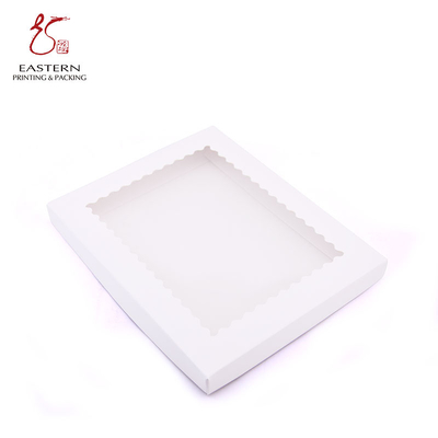 Printed Lid And Bottom Cardboard Boxes With Window Custom Logo