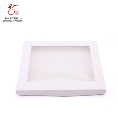 Printed Lid And Bottom Cardboard Boxes With Window Custom Logo