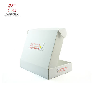Logo Printed Customized White Corrugated Cardboard Shipping Boxes Folders Type for Safe Packaging