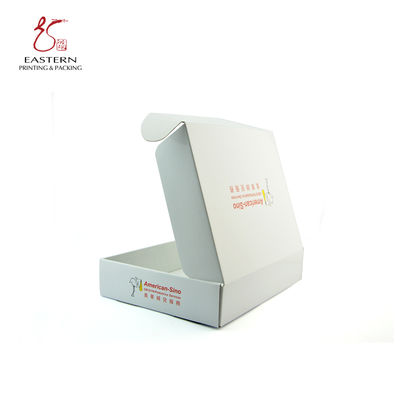 Logo Printed Customized White Corrugated Cardboard Shipping Boxes Folders Type for Safe Packaging