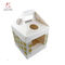 White Color Cupcake Packing Box , PVC Window Paper Box With Handle