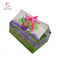 CMYK Printing 200mm Height Folded Cupcake Paper Box With Ribbon