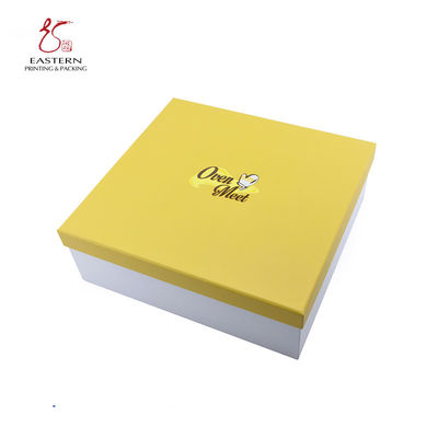 Bright Yellow 30cm Length Cupcake Paper Box For Gift SGS Approve