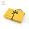 Luxuriously Gold Art Paper Chocolate Packaging Paper Box With Brown Ribbon