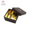 Brown 2 Layer 20cm length Chocolate Packaging Paper Box With Gold Insert