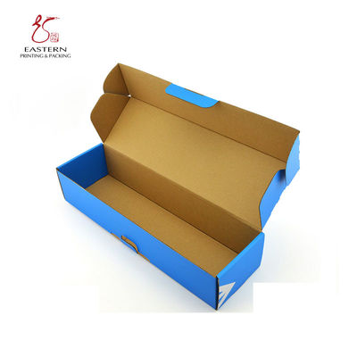 Logo Printed CMYK color foldable Corrugated Cardboard Box , Custom Cardboard Shoe Boxes