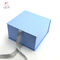 Drawer Type Elegant Blue Square Cardboard Boxes With Ribbon