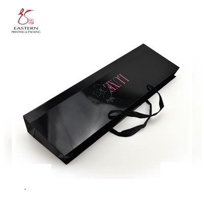 Hair Packaging Printed Paper Gift Bags , Personalized Paper Bags With Handles