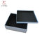 Recycled Glossy Lamination Silver Cardboard Gift Boxes With Black Inside