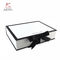 Fashonable 5.5cm Height Hard Cardboard Gift Boxes , Book Style Gift Box With Black Ribbon Closure