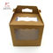 Nature Brown Food Grade 350gsm Kraft Box With Clear Window