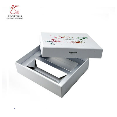 UV Coating Cardboard Cosmetic Packaging Box With Silver Insert